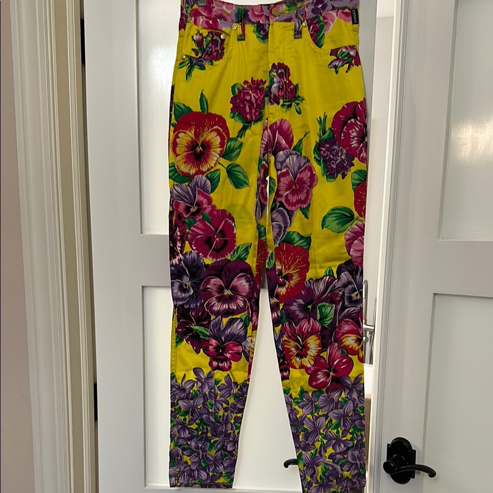 Versace Floral Print Pants